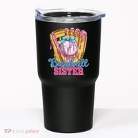 Baseball Sister Funny Baseball Ice Cream Drip Big Sister Tumbler thumb 0
