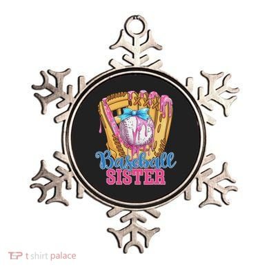 Baseball Sister Funny Baseball Ice Cream Drip Big Sister Ornament