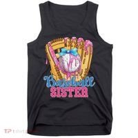 Baseball Sister Funny Baseball Ice Cream Drip Big Sister Tank Top thumb 0