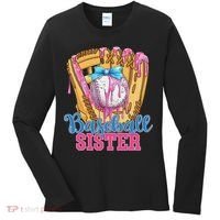 Baseball Sister Funny Baseball Ice Cream Drip Big Sister Women's Long Sleeve Shirt thumb 0