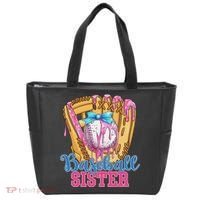 Baseball Sister Funny Baseball Ice Cream Drip Big Sister Tote Bag thumb 0