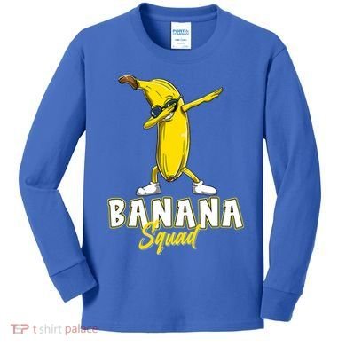 Banana Squad Funny Dabbing Kids Long Sleeve Shirt
