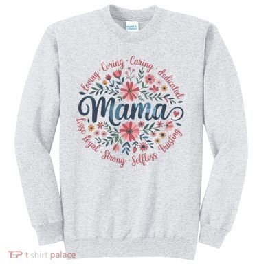 Boho Style Floral Mama She Is Mom Mothers Day Sweatshirt