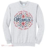 Boho Style Floral Mama She Is Mom Mothers Day Sweatshirt thumb 0