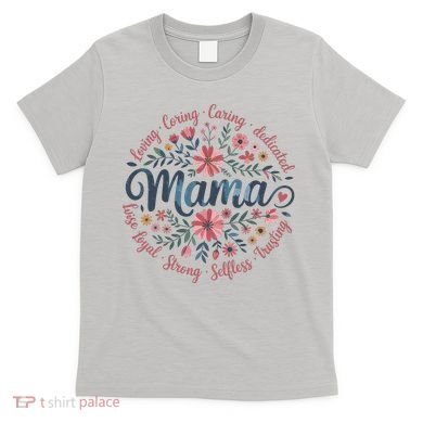Boho Style Floral Mama She Is Mom Mothers Day T-Shirt
