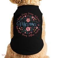 Boho Style Floral Mama She Is Mom Mothers Day Doggie Tank thumb 0