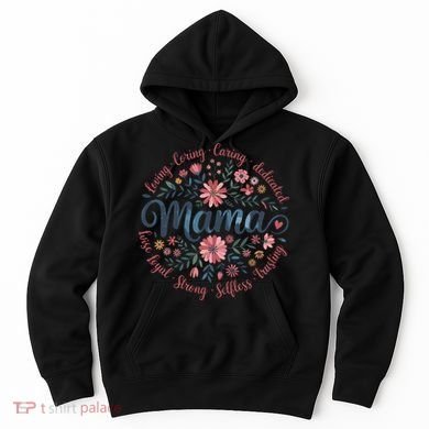 Boho Style Floral Mama She Is Mom Mothers Day Hoodie