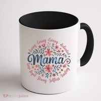 Boho Style Floral Mama She Is Mom Mothers Day Coffee Mug thumb 1