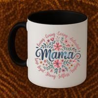 Boho Style Floral Mama She Is Mom Mothers Day Coffee Mug thumb 2