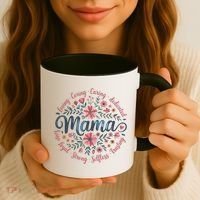 Boho Style Floral Mama She Is Mom Mothers Day Coffee Mug thumb 3