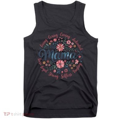 Boho Style Floral Mama She Is Mom Mothers Day Tank Top