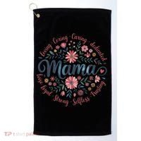 Boho Style Floral Mama She Is Mom Mothers Day Golf Towel thumb 0