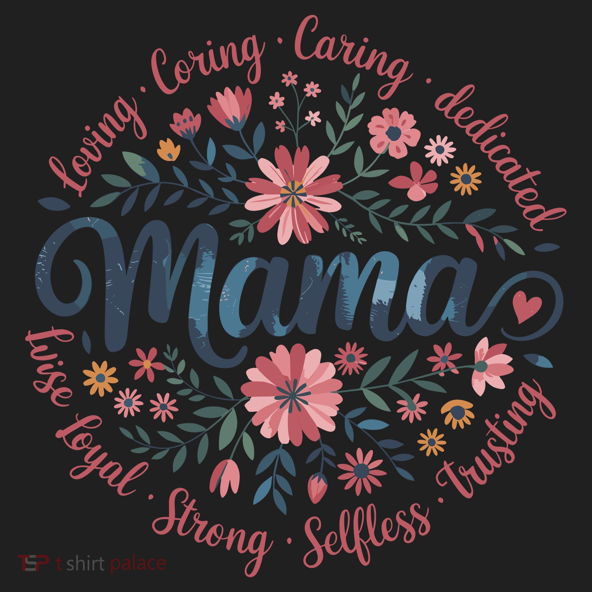 Boho Style Floral Mama She Is Mom Mothers Day Golf Towel