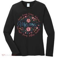 Boho Style Floral Mama She Is Mom Mothers Day Women's Long Sleeve Shirt thumb 0