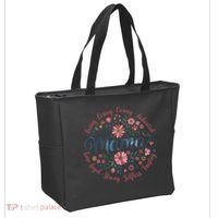 Boho Style Floral Mama She Is Mom Mothers Day Tote Bag thumb 2