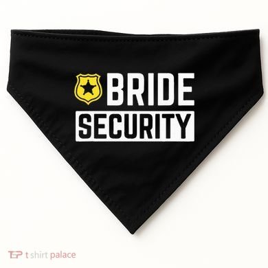 Bride Security Funny Wedding Bridal Party USA-Made Doggie Bandana