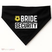 Bride Security Funny Wedding Bridal Party USA-Made Doggie Bandana thumb 0