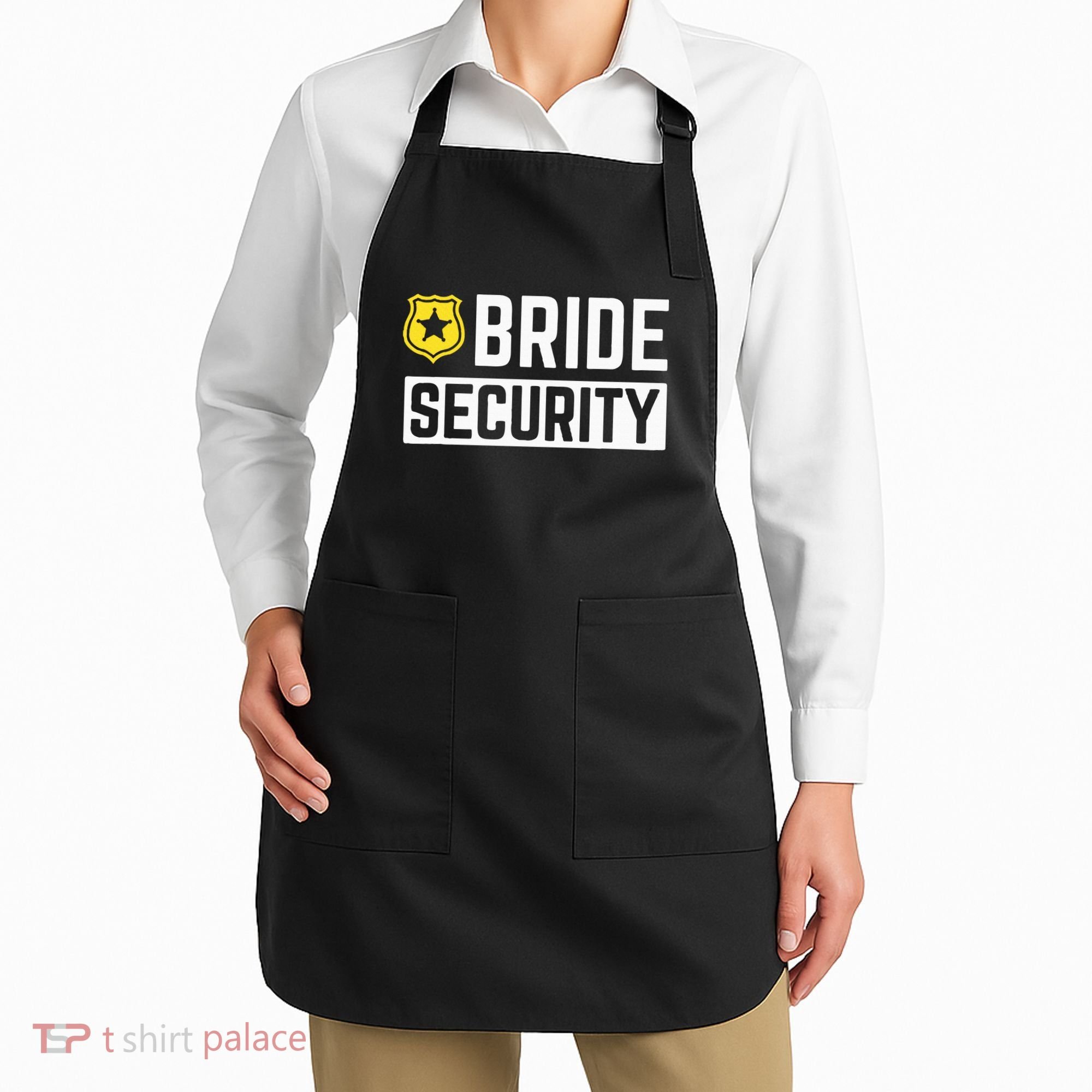 Bride Security Funny Wedding Bridal Party Apron