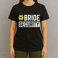 Bride Security Funny Wedding Bridal Party T-Shirt thumb 4