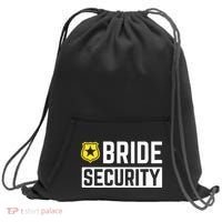 Bride Security Funny Wedding Bridal Party Sweatshirt Cinch Pack Bag thumb 0