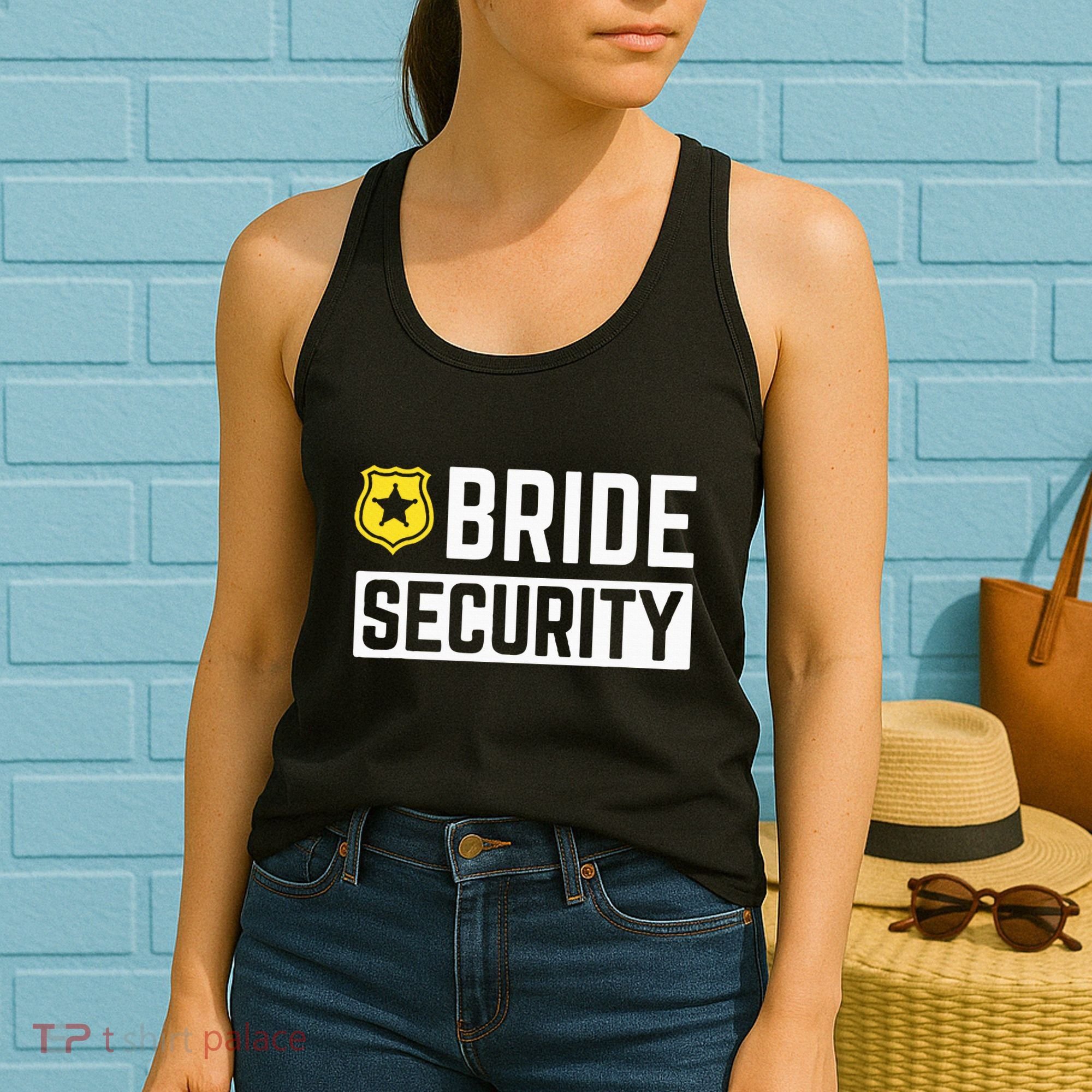 Bride Security Funny Wedding Bridal Party Women's Tank Top