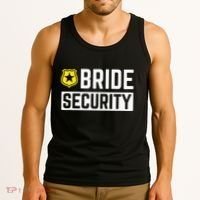 Bride Security Funny Wedding Bridal Party Tank Top thumb 3