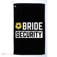 Bride Security Funny Wedding Bridal Party Golf Towel thumb 0