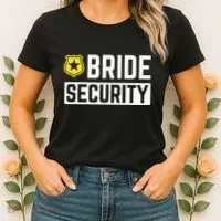 Bride Security Funny Wedding Bridal Party Women's T-Shirt thumb 2