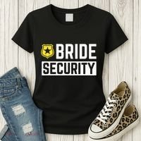 Bride Security Funny Wedding Bridal Party Women's T-Shirt thumb 3