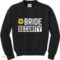 Bride Security Funny Wedding Bridal Party Kids Sweatshirt thumb 0