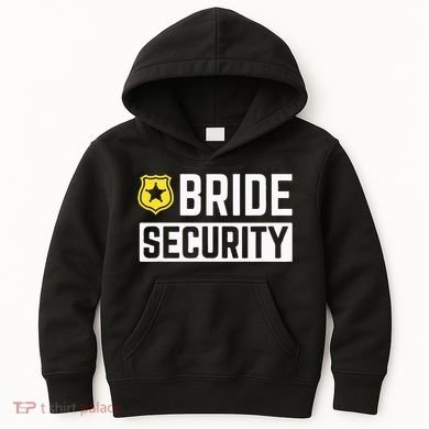 Bride Security Funny Wedding Bridal Party Kids Hoodie