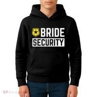 Bride Security Funny Wedding Bridal Party Kids Hoodie thumb 4