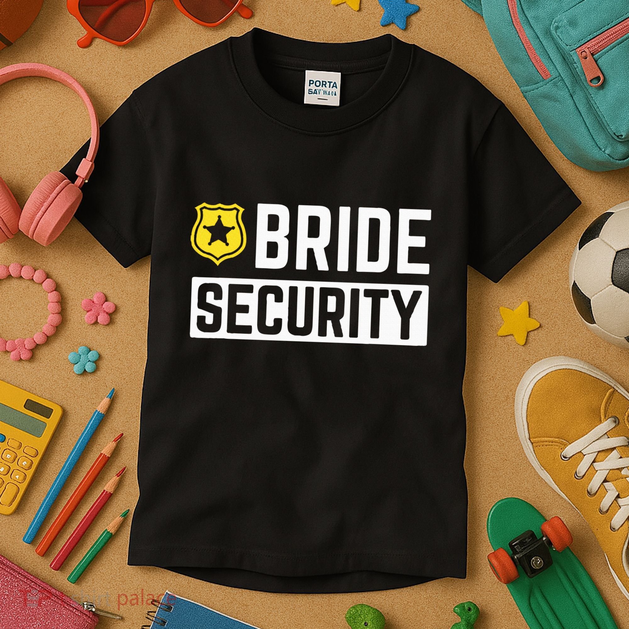 Bride Security Funny Wedding Bridal Party Kids T-Shirt