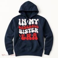 Baseball Sister Funny Women Mothers Day Hoodie thumb 0