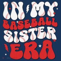 Baseball Sister Funny Women Mothers Day Long Sleeve Shirt thumb 2