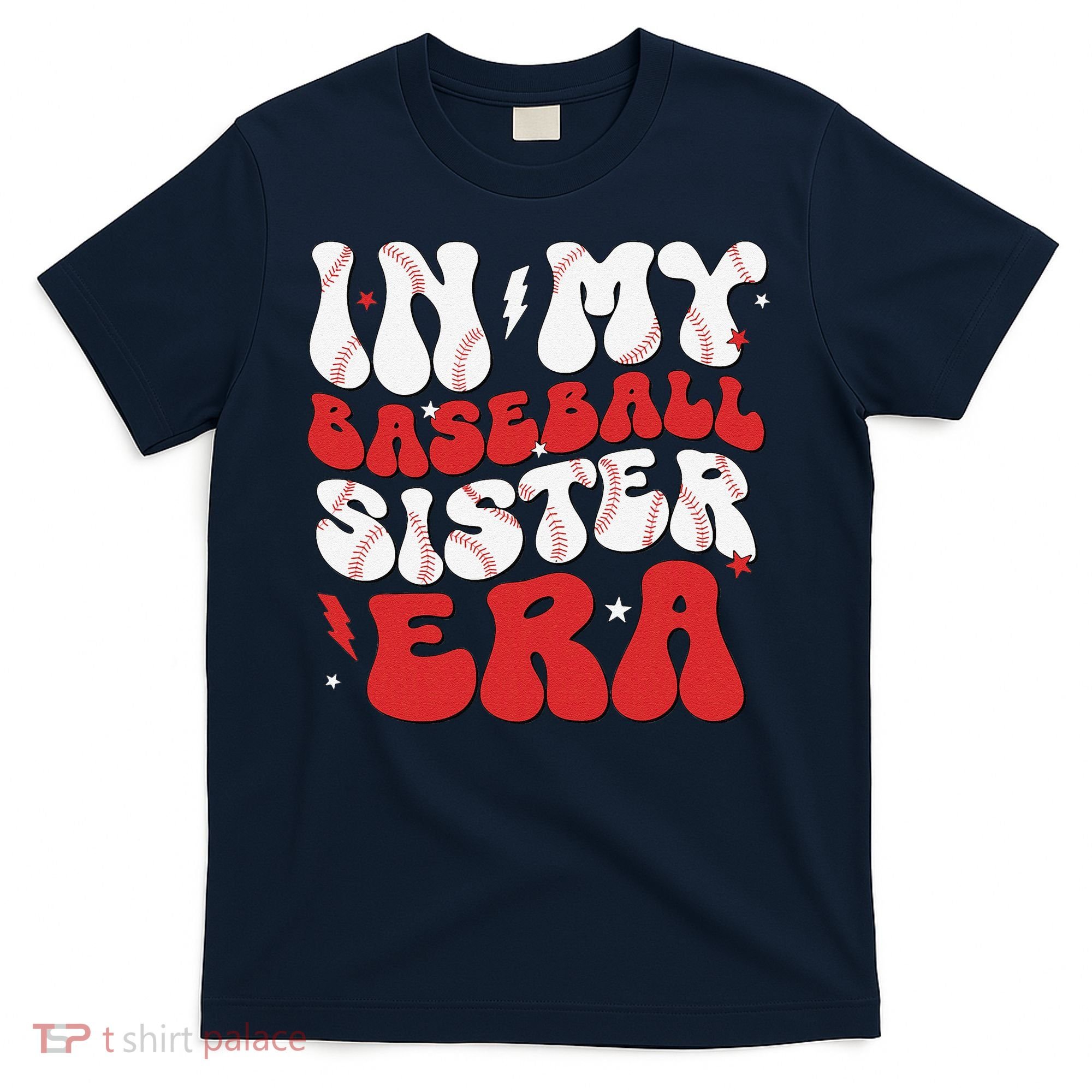 Baseball Sister Funny Women Mothers Day T-Shirt