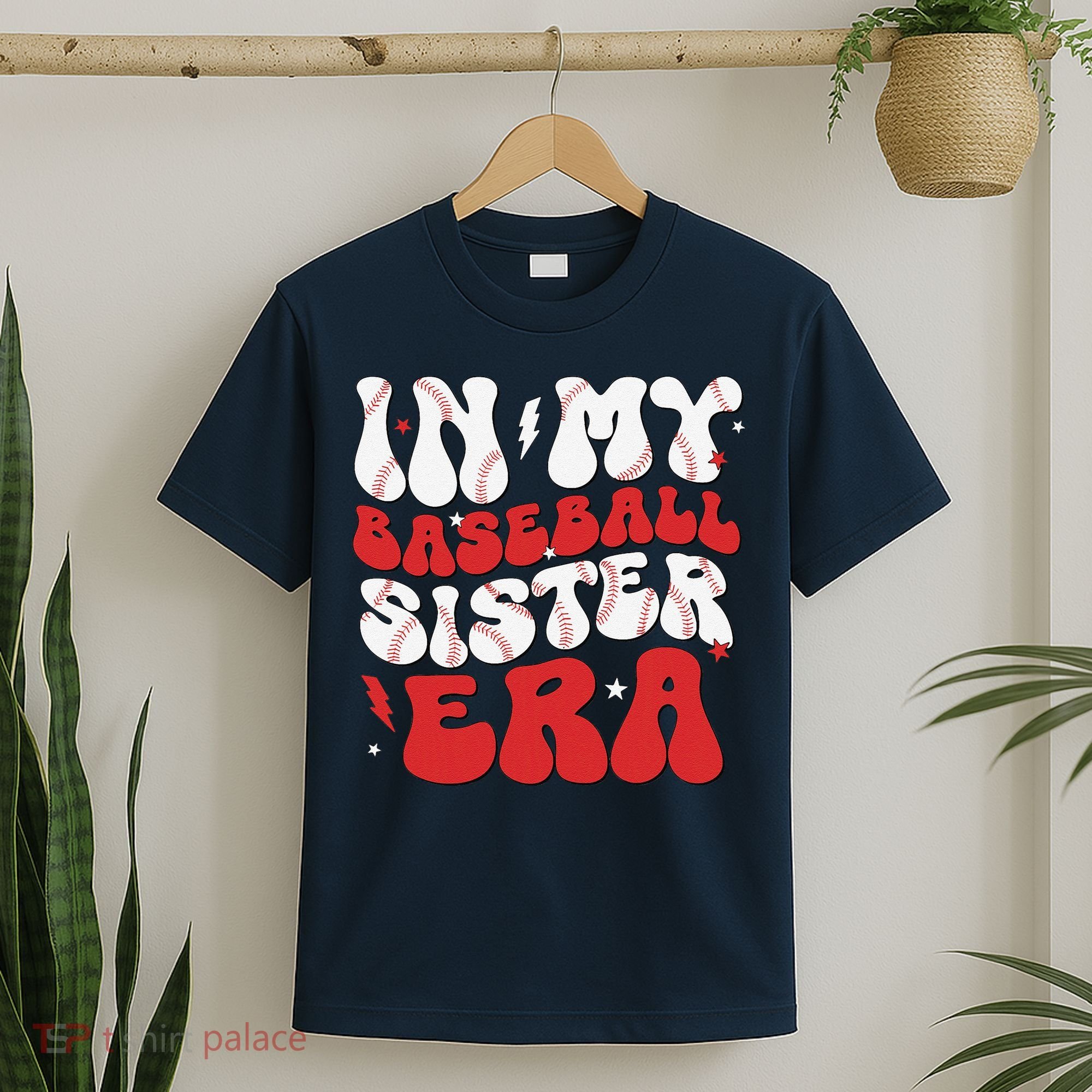Baseball Sister Funny Women Mothers Day T-Shirt