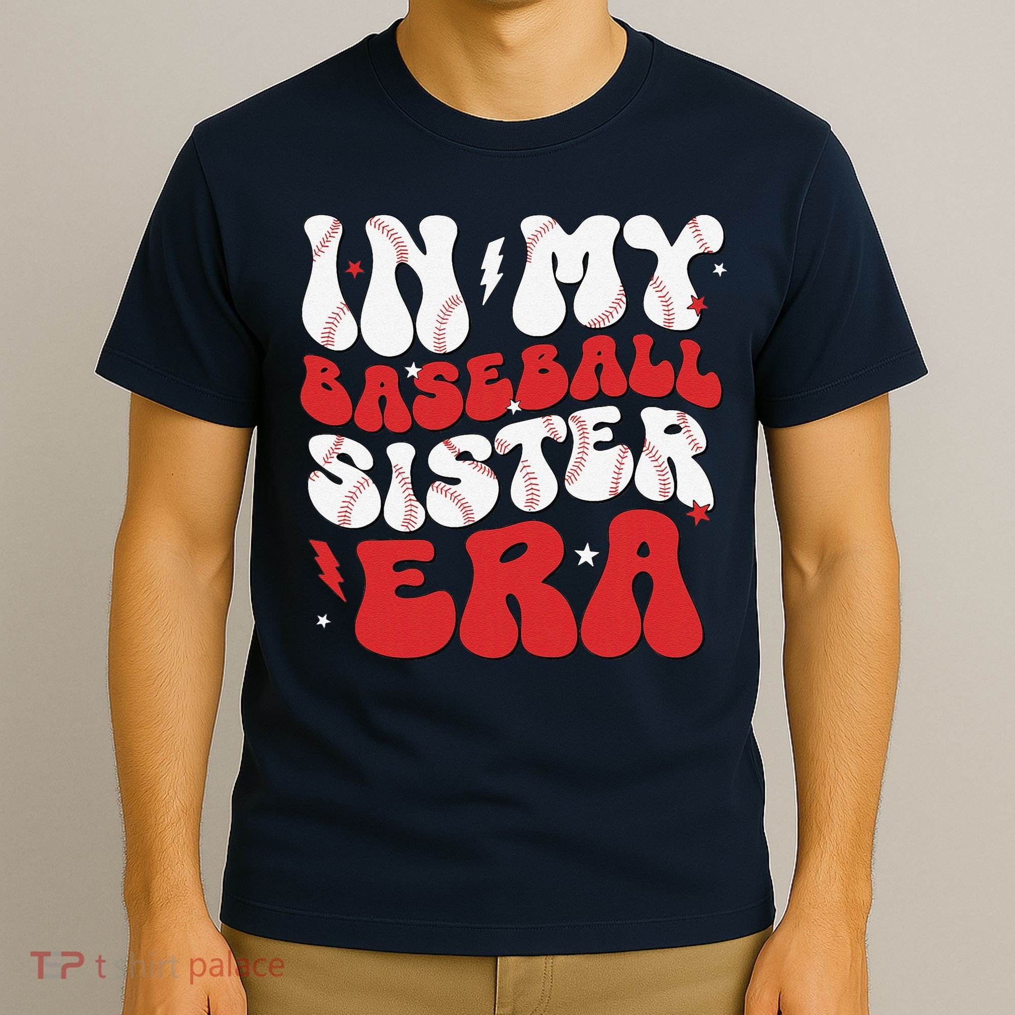 Baseball Sister Funny Women Mothers Day T-Shirt
