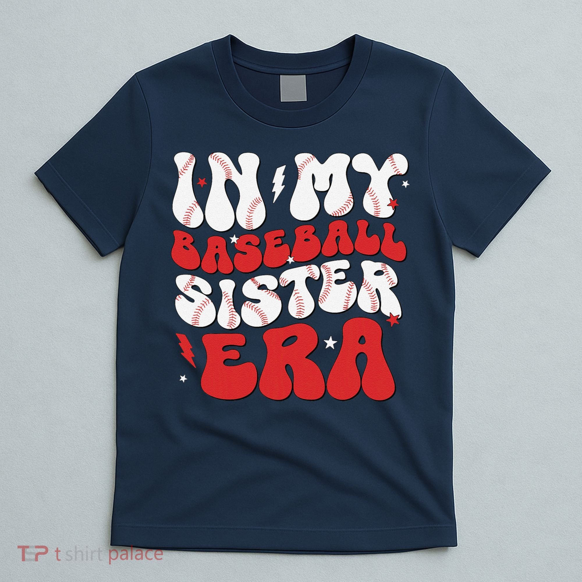 Baseball Sister Funny Women Mothers Day T-Shirt