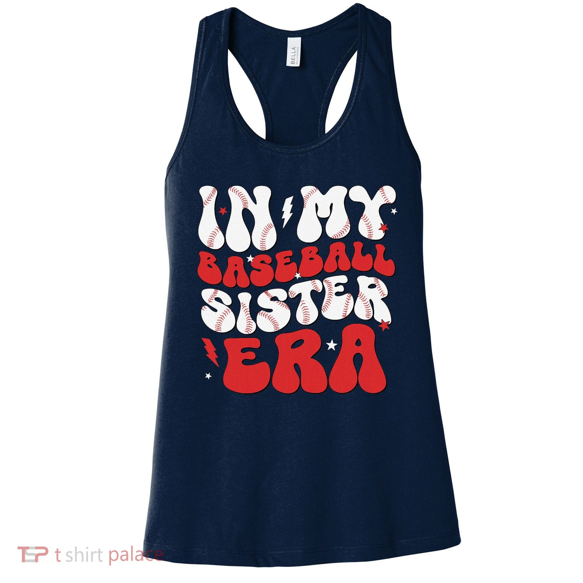 Baseball Sister Funny Women Mothers Day Women's Tank Top