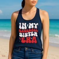 Baseball Sister Funny Women Mothers Day Women's Tank Top thumb 2