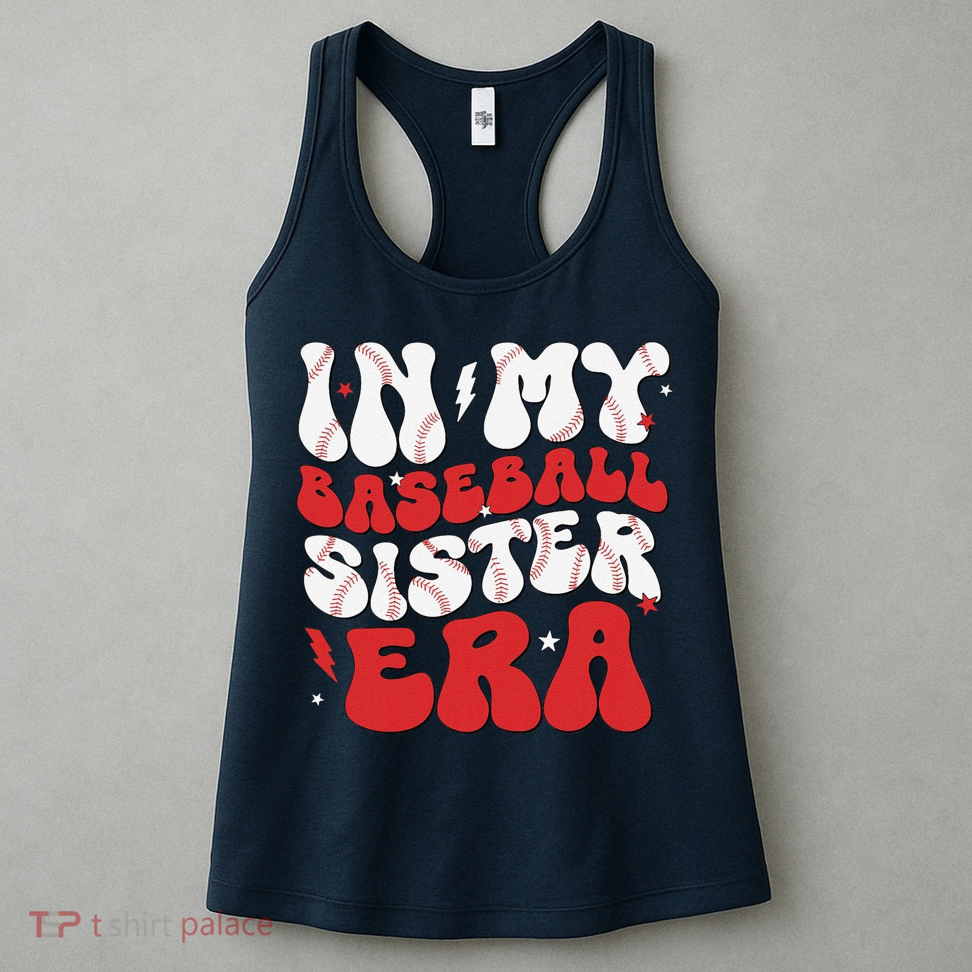Baseball Sister Funny Women Mothers Day Women's Tank Top
