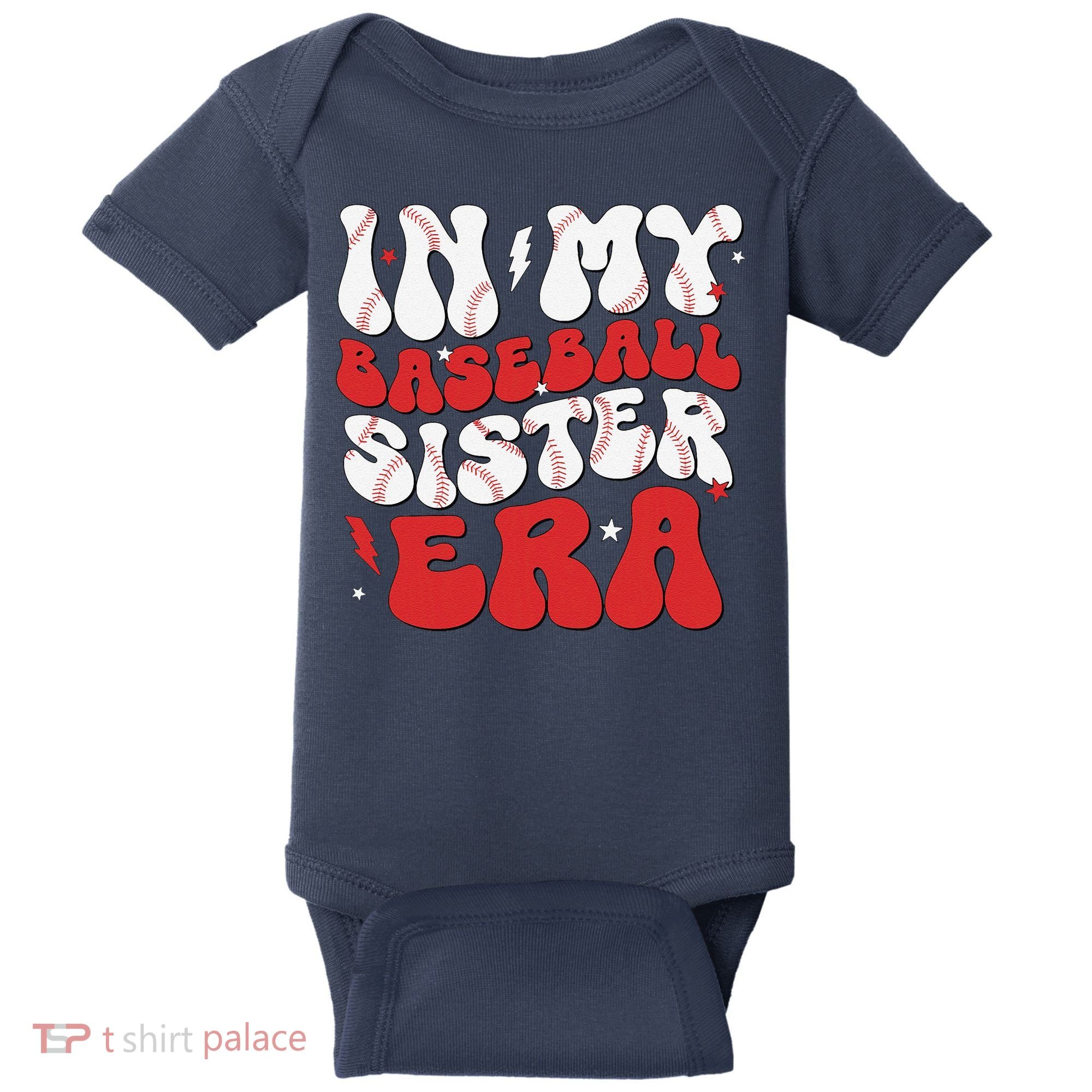 Baseball Sister Funny Women Mothers Day Baby Bodysuit