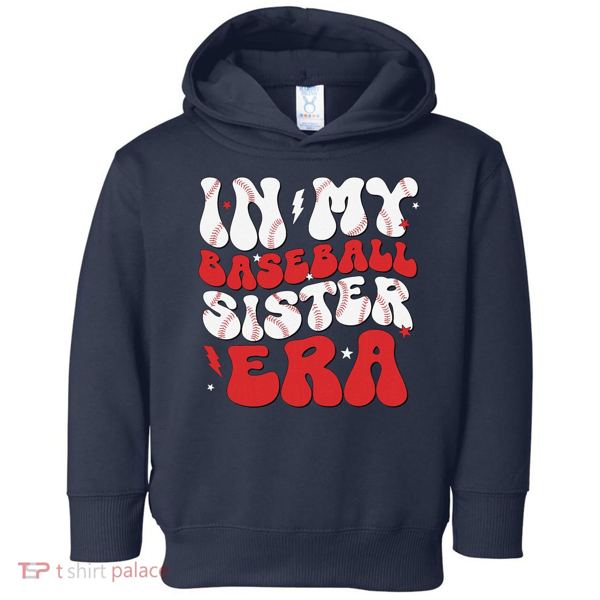 Baseball Sister Funny Women Mothers Day Toddler Hoodie