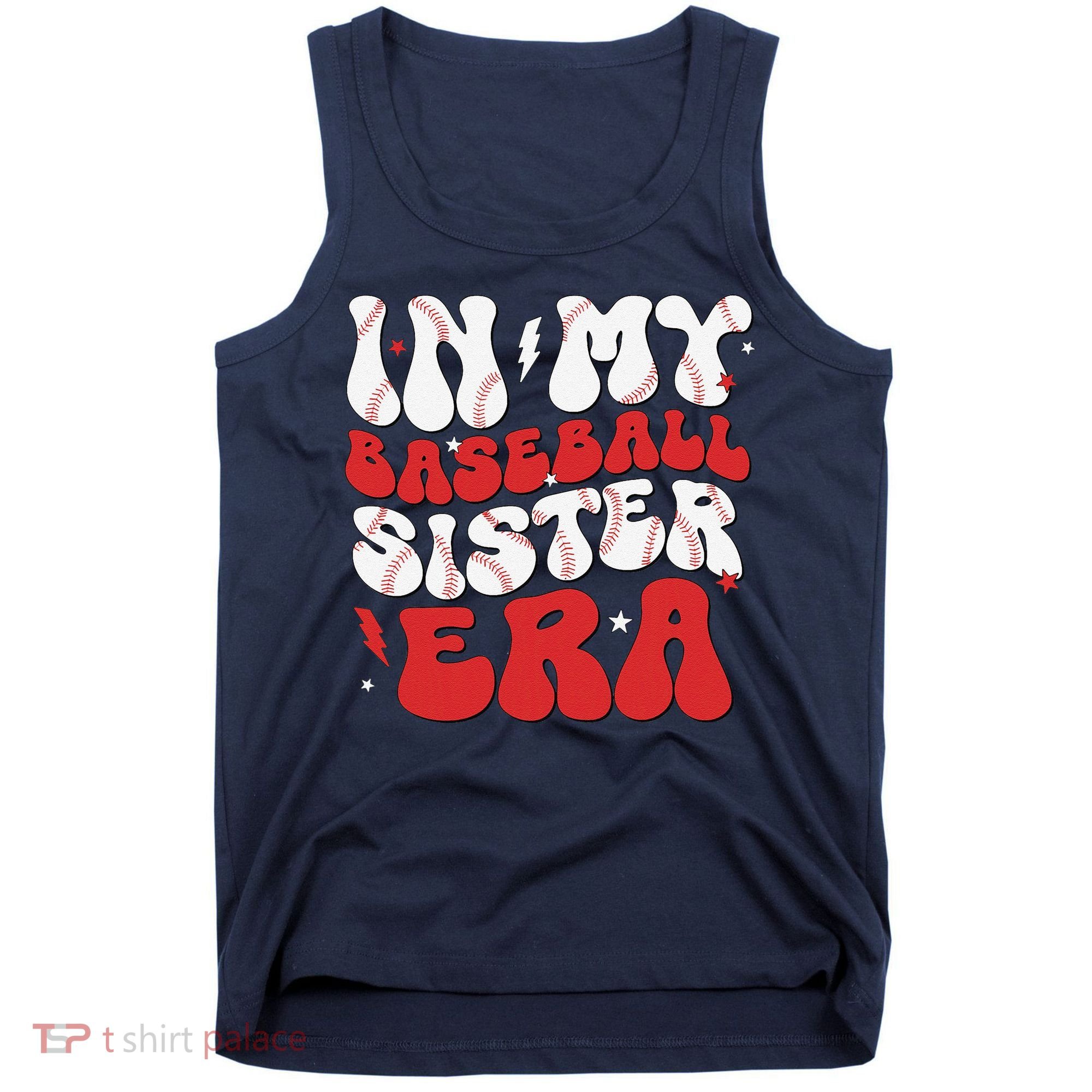 Baseball Sister Funny Women Mothers Day Tank Top