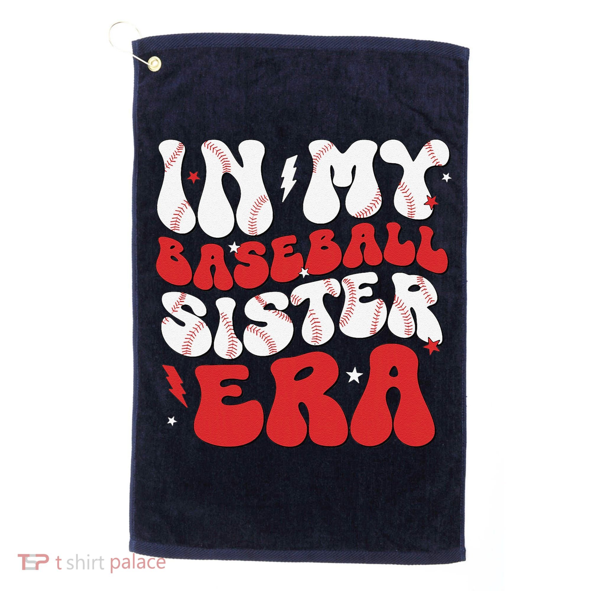 Baseball Sister Funny Women Mothers Day Golf Towel