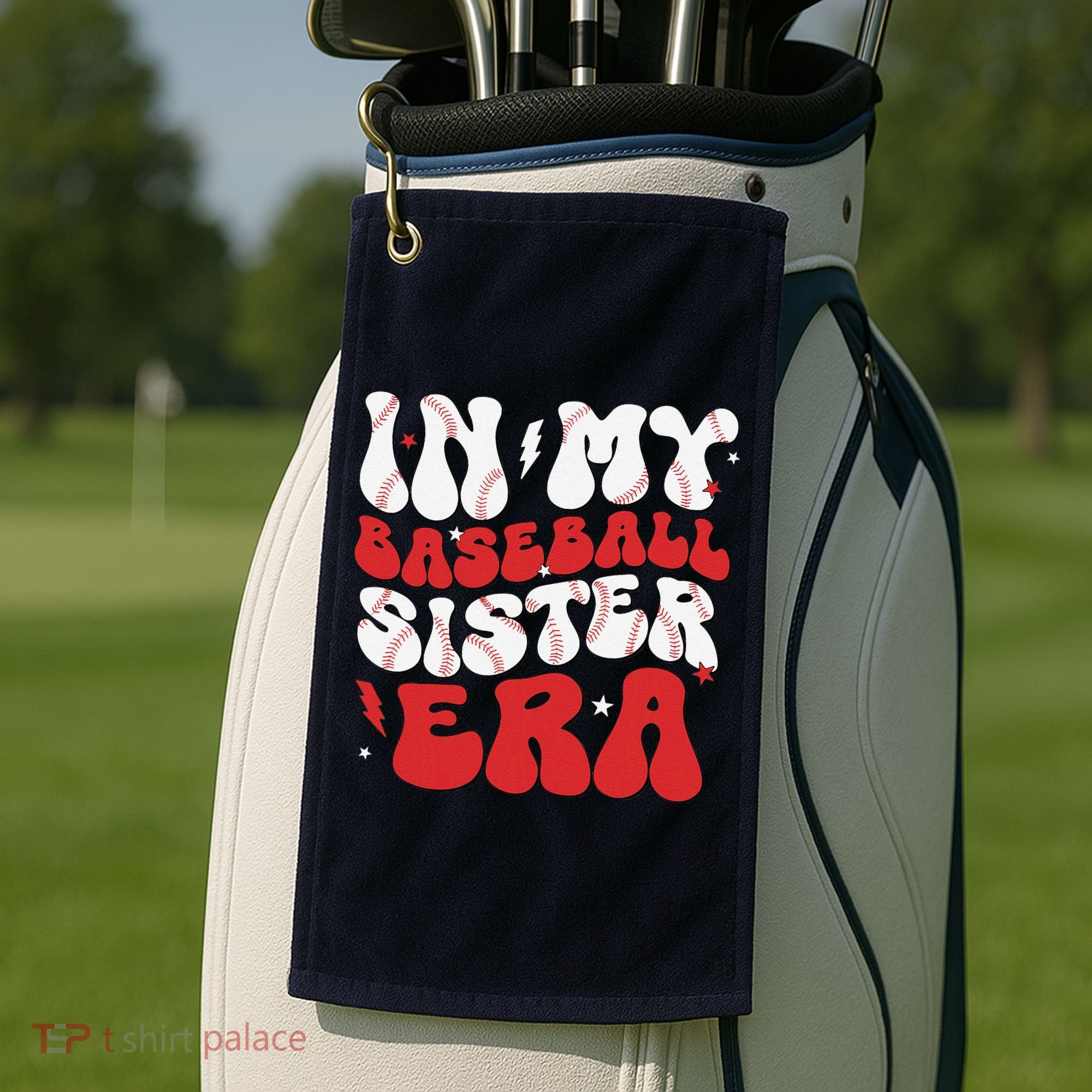 Baseball Sister Funny Women Mothers Day Golf Towel
