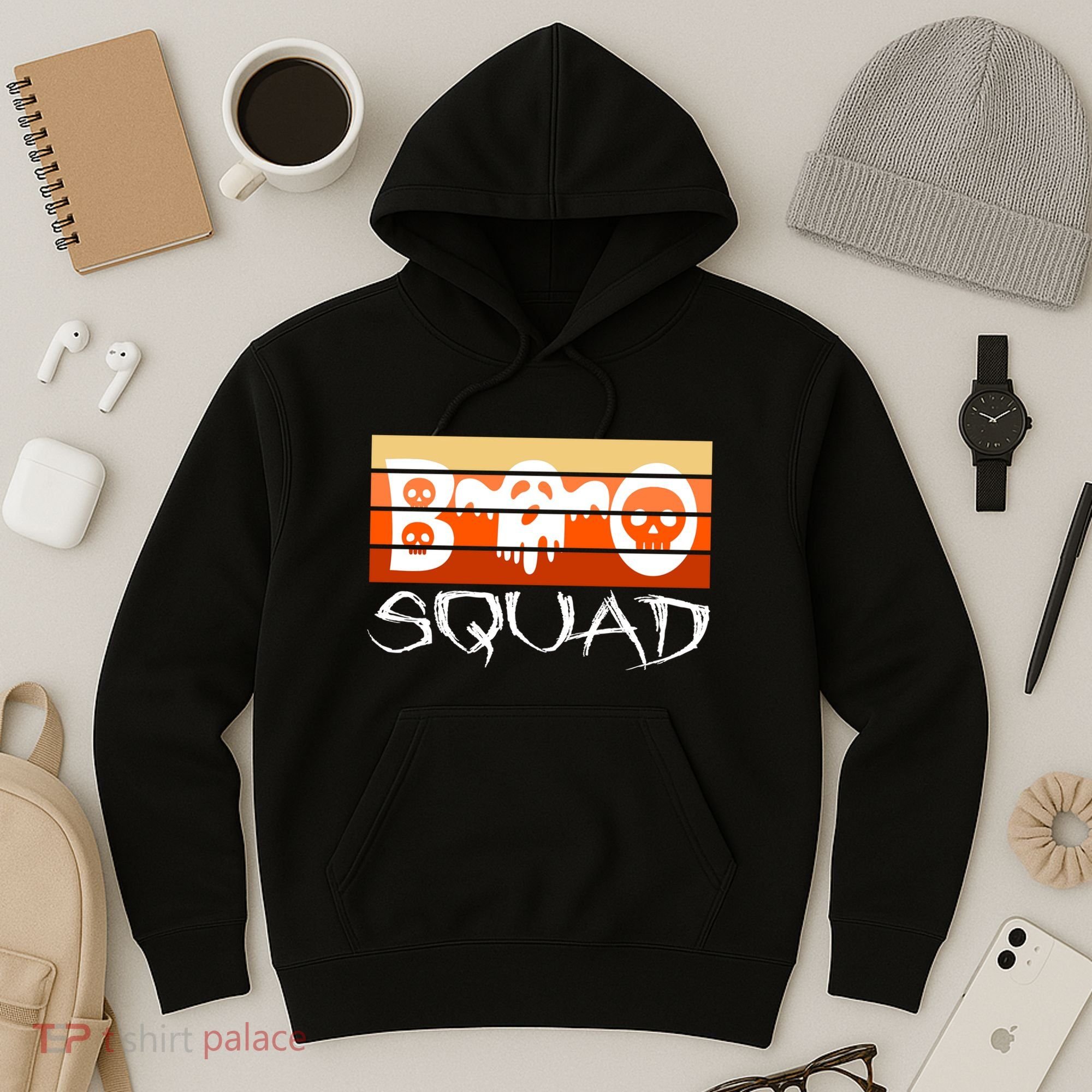 Boo Squad Funny Happy Halloween Cute Ghost Hoodie
