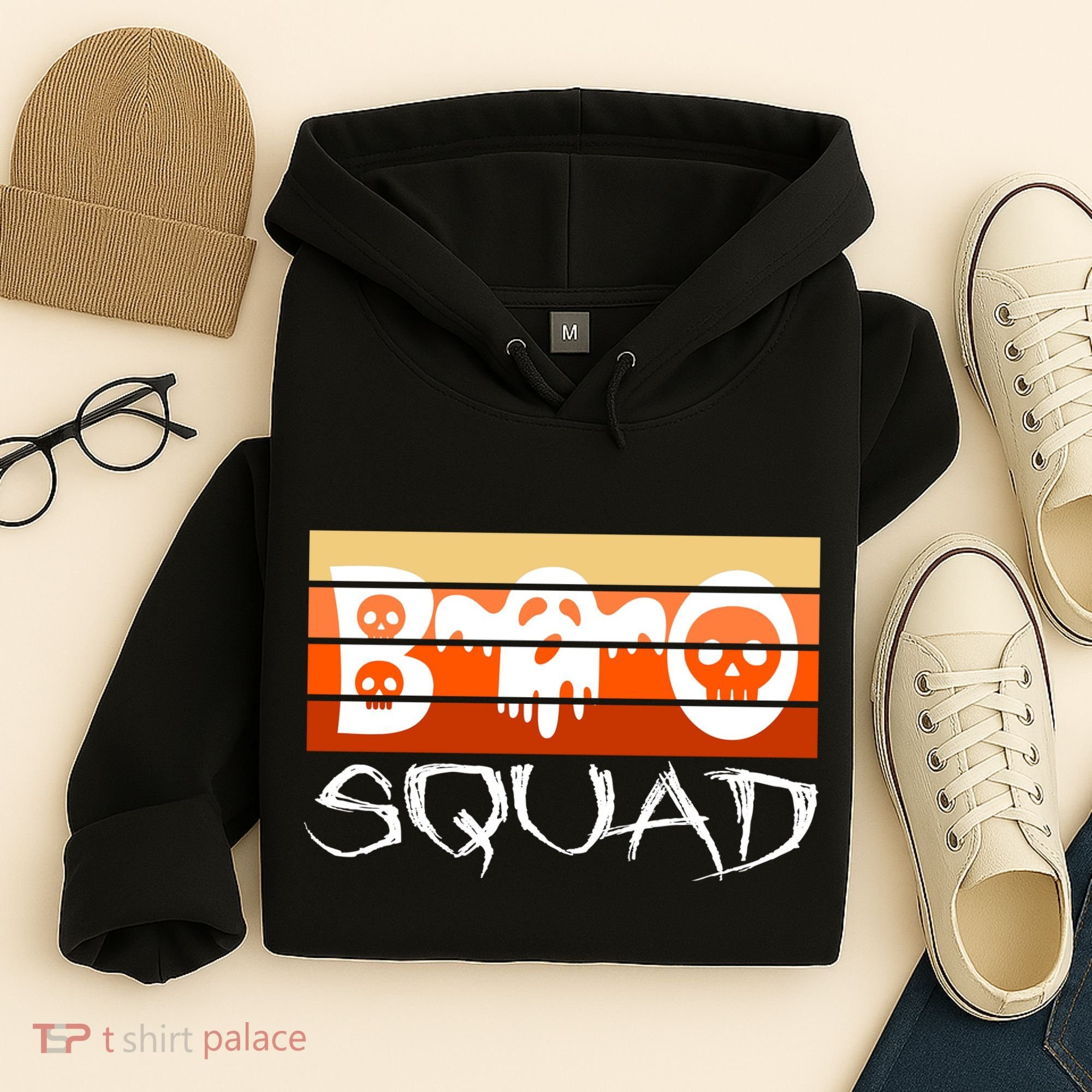 Boo Squad Funny Happy Halloween Cute Ghost Hoodie