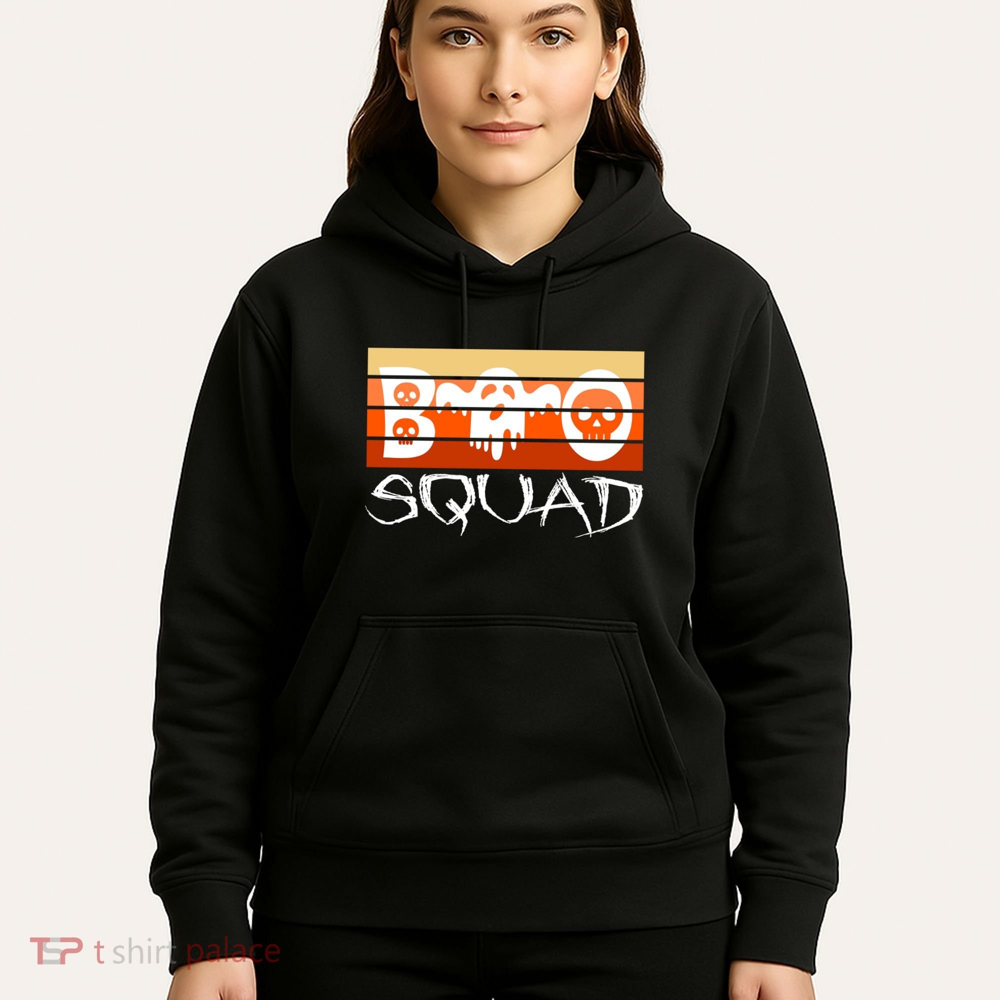 Boo Squad Funny Happy Halloween Cute Ghost Hoodie